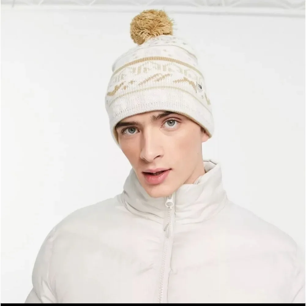 🆕️ The North Face Fair Isle pom pom unisex beanie winter hat